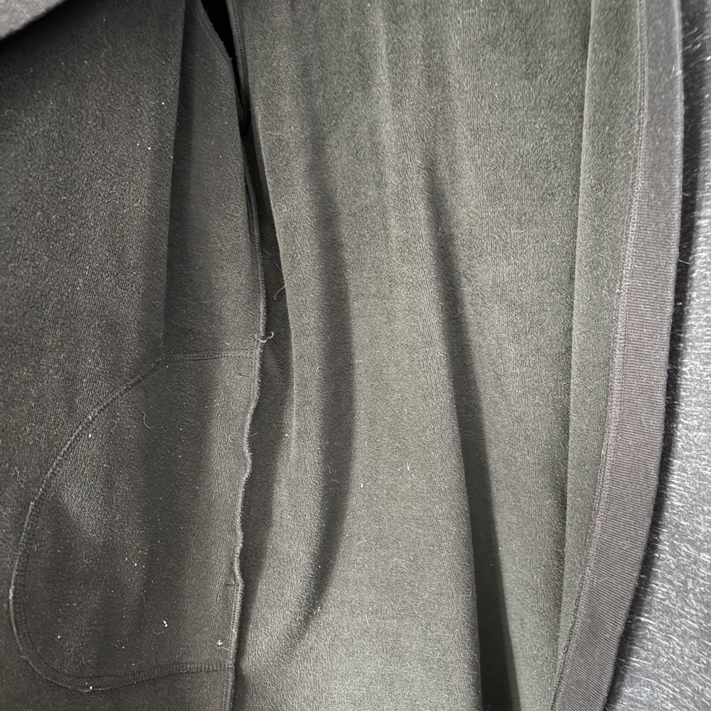 XL 90 Degree Reflex Black Long Open Cardigan Thumbhole Hoodie Comfy Athleisure - Picture 3 of 13